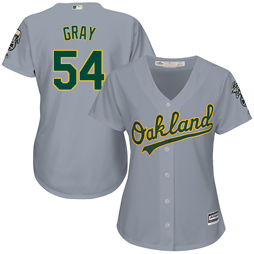 Athletics #54 Sonny Gray Grey Road Women's Stitched MLB Jersey